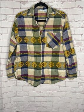 Backroad Blues Vintage-Inspired Patchwork Plaid Shirt – Boho Southwest